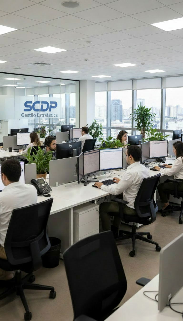 Ambiente profissional representando consultoria estratégica em departamento pessoal, RH e custos trabalhistas